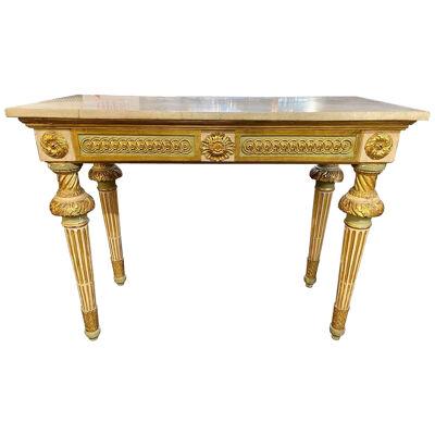18th Century Italian Carved and Parcel Gilt Console from Sicily