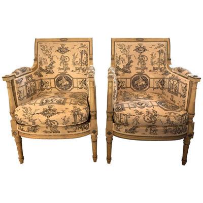 Pair of Jansen Directoire' Style Armchairs