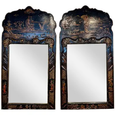 Pair of 19th Century Chinoiserie Mirrors