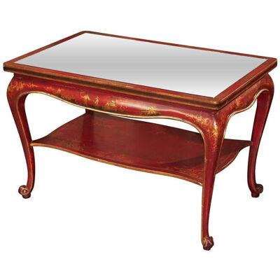Jansen Hand-Painted Chinoiserie Coffee Table