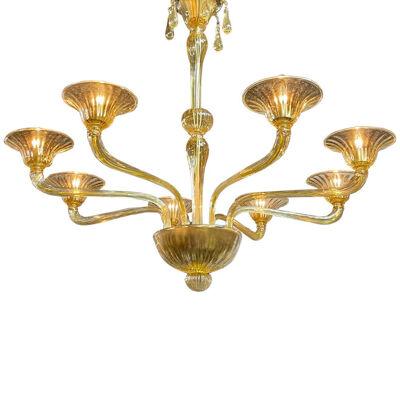 Modern Murano Glass Chandelier with 8 Arms