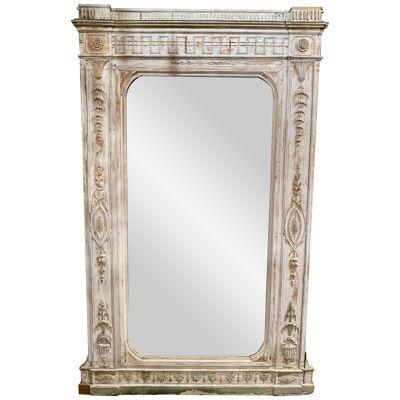 Italian Carved and Painted Neo-Classical Mirror