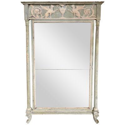 18th Century Italian Carved and Painted Neoclassical Mirror