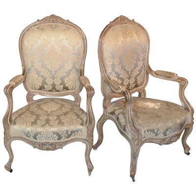 Great Pair of 19th Century Italian Armchairs