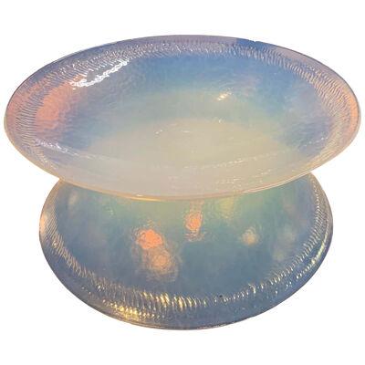 Vintage Opalescent Murano Glass Centerpiece Bowl