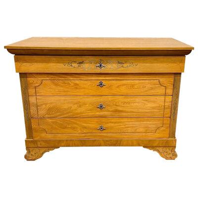 19th Century French Charles X Bleached Mahogany Commode