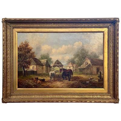 19th Century English Oil Painting on Canvas