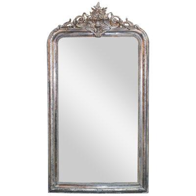 19th Century French Louis Philippe Silver Gilt Mirror
