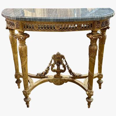 French Louis XVI Giltwood Console