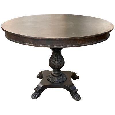19th Century Gustavian Carved and Painted Occasional Table