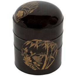 Japanese floral cosmetic lacquered box 