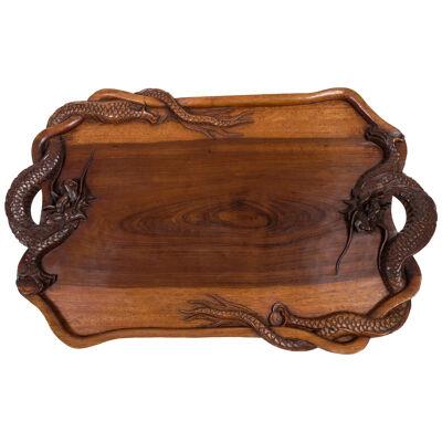 Indochinese dragons wooden tray