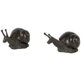 Pair of bronze snails 