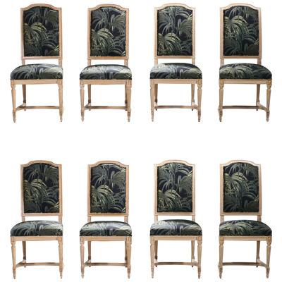 Set of 8 French Louis XV Style Chairs by Maison Romeo, 1950s