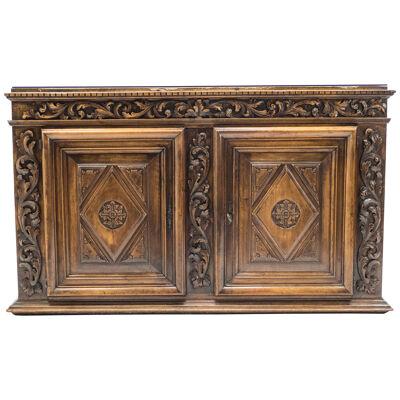 French Renaissance Carved Oak Sideboard, 18th Century