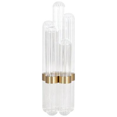 Cactus Big Transparent Polished Brass Lamp by Pulpo