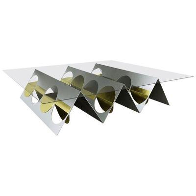 Stainless Steel Inverted Pyramid Coffee Table by Ana Volante Studio