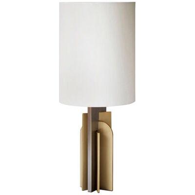 Brass Icon Table Lamp by Square in Circle