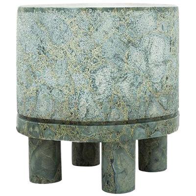Diabase Volcanic Rock Side Table, Unique Hand-Sculpted, Rooms