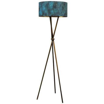 Croisette Brass Floor Lamp, Signed by Stefan Leo