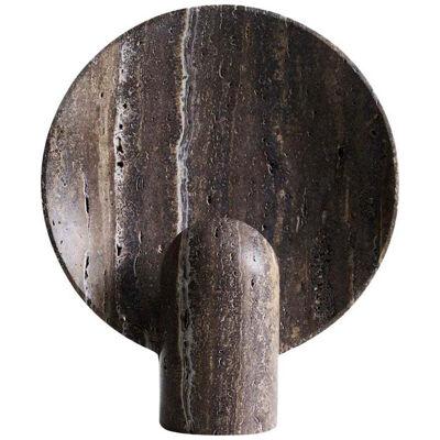 Surface, Black Travertine Sculpted Lamp by Henry Wilson