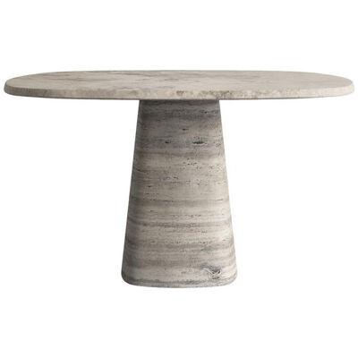 Travertino Silver Wedge Table by Marmi Serafini