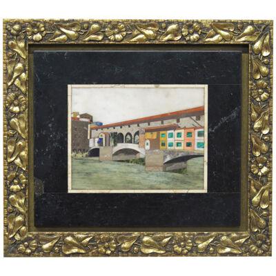 "Ponte Vecchio" Over the Arno in Florence Pietra Dura Souvenir