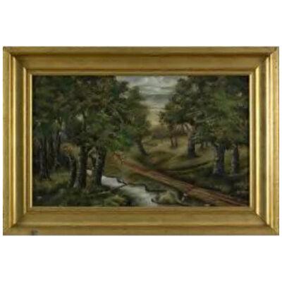 AW074 - Franklin Eshelman - Oil on Canvas - Creekside Landscape