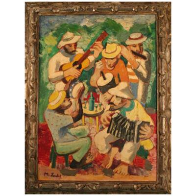 AW172 - Latin School - Latin Band - Oil on Canvas