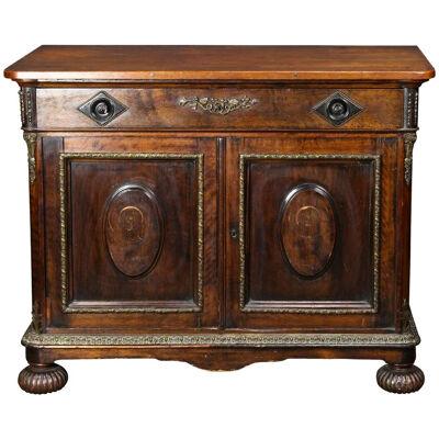 AF3-143: LATE 19TH CENTURY ENGLISH VICTORIAN WALNUT COMMODE