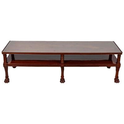 AF1-215: Pr of Jacob Freres French Empire Yew Wood Banquette / Coffee Tables