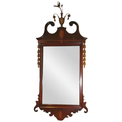 AF7-198 - Early 20th Century Hepplewhite Style Mahogany Mirror