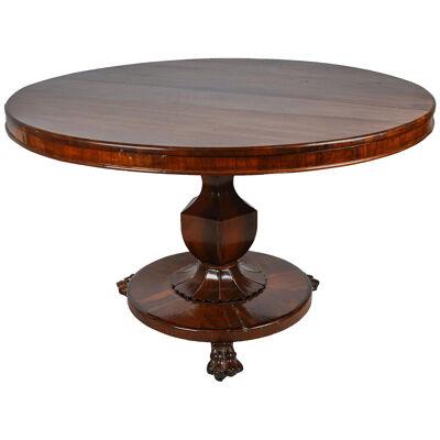 AF1-108: EARLY 19th C LATE CLASSICAL ROSEWOOD CENTER TABLE