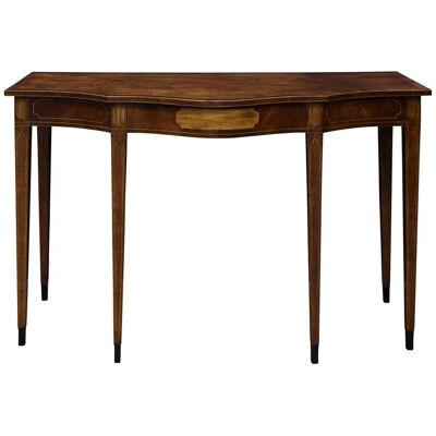 AF1-136:20THCENTURYBURTONCHING FEDERAL STYLE MAHOGANY & SATIN WOOD SERVING TABLE