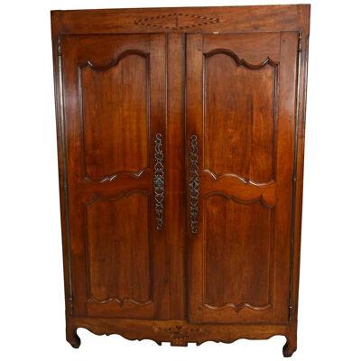 AF3-174: LATE 18TH CENTURY FRENCH PROVINCIAL FRUITWOOD ARMOIRE