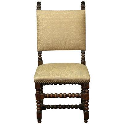 AF2-112: LATE 19TH CENTURY ENGLISH JACOBEAN STYLE HALL CHAIR