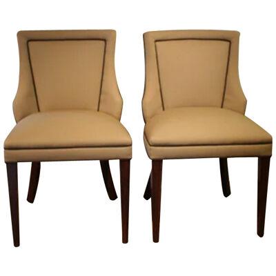 AF2-131 - Set of 8 Early Mid 20th Century Georgian Style Upholstered Side Chairs