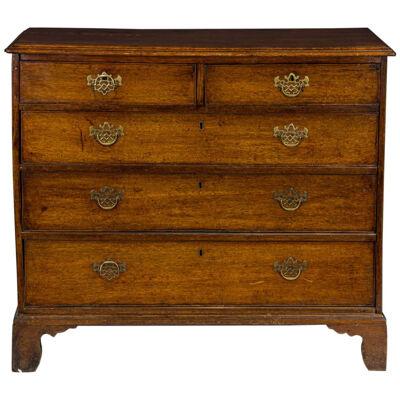 AF4-007: Late 18th Century English George III Oak Chest of Drawers