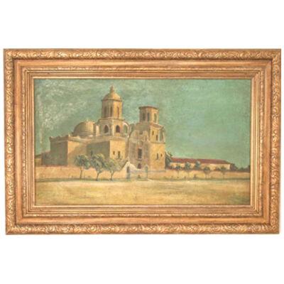 AW036 - San Xavier del Bac Mission - Tucson, AZ - Oil on Canvas