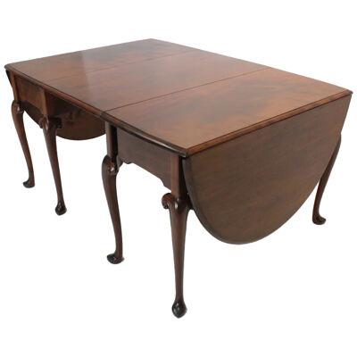 AF1-154:19thCenturyQueen Anne Style Drop-Leaf Table with Highly Figured Mahogany