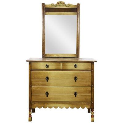 AF4-167: A MONTEREY - SPANISH COLONIAL REVIVAL CHEST W/ MIRROR, C 1939