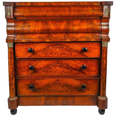 AF4-118: EARLY 19TH C AMERICAN LATE CLASSICAL PERIOD MAHOGANY HIGH CHEST