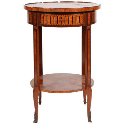 AF1-158:  LATE 19th CENTURY FRENCH LOUIS XV STYLE MARQUETRY OCCASIONAL TABLE