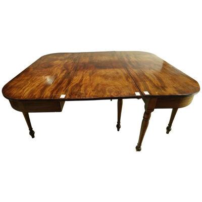 AF1-256: EARLY 19TH CENTURY GEORGIAN MAHOGANY BANQUET TABLE