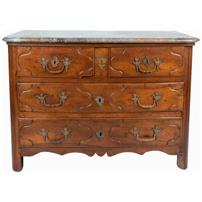 ANTIQUE LATE 18TH CENTURY LOUIS XIV STYLE FRENCH WALNUT CHEST OF DRAWERS