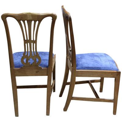  SET OF 6 LATE 19TH CENTURY AMERICAN CHIPPENDALE STYLE MAHOGANY DINING CHAIRS