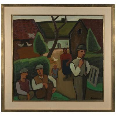 20th C, Brabant Fauvism, Farming Family on a Sunday Morning