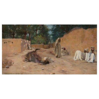 Charles James Theriat Orientalist Oil Painting, circa 1890 1890