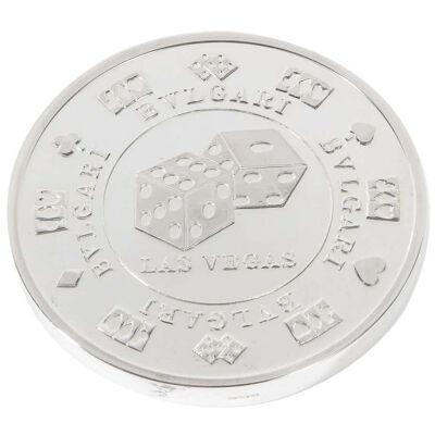Bvlgari Bulgari Sterling Silver Oversized Casino Paperweight Coin "Vegas"