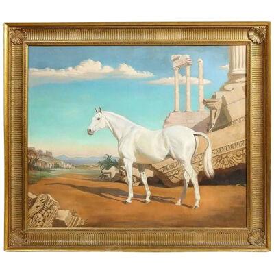 Jean Bowman (American, 1918-1994) "White Arabian" Portrait of a Horse 1947